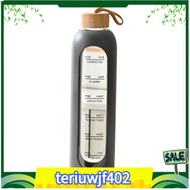 【●TI●】Glass Water Bottles Water Bottle Glass Water Bottles Black