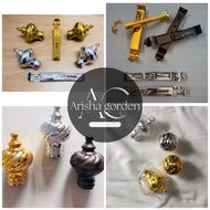 Curtain rod tools, curtain rod legs, curtain rod covers