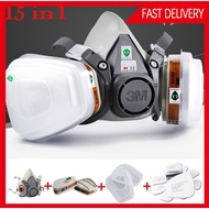 3m 15 In 1 Half Face Shield 6200 Gas Paint Spraying Mask