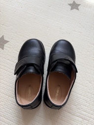31 碼 兒童 男仔 黑色返學 皮鞋 NONO HOUSE Black Leather Velcro Shoes Size 31