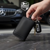 GANTUNGAN Premium Car STNK Wallet Keychain Two-Fold EmbossedPOLOS with Four Slots - Ironkey Garage