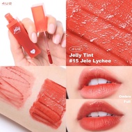 Lip Jelly Label Skin Color No.15 Jele Lychee-Cherry Red Tone Skin-Enhancing 4u2 Tint New Colors Very