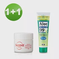 【Eisai 日本衛采】SAHNE紗奈潤澤乳霜100g×1入+ALOE蘆薈精華露128g×1入