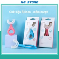 U-shaped baby toothbrush + safe foam toothpaste for babies HG_store666