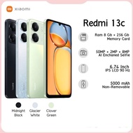 REDMI 13C RAM 6/128G GB FULLSET 1 YEAR WARRANTY - WITHOUT CODE - White, 8 GB + 256 GB