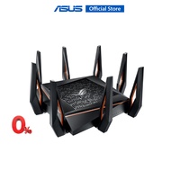 [เกมมิ่ง!] ASUS ROG Rapture (GT-AX11000) Tri-band WiFi 6 Gaming Router –World's first 10 Gigabit Wi-Fi router with a quad-core processor, 2.5G gaming port, DFS band, Adaptive QoS AiMesh for mesh wifi system AiProtection Pro network security