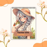 Farmer Girls Coloring Book for adults - Farmer-themed Coloring Book
