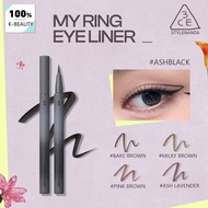 3CE MYRING EYELINER, Eyeliner Tahan Calit, Tekstur Licin, Cepat Kering & Tidak Bergumpal, Tahan Sepa