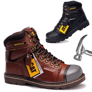 Caterpillar Safety Shoes Leather Type Steel Toe For Men Size 38-46