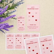 Happy Valentine's Day & Thank You Stickers Are Available In 2 Sizes.