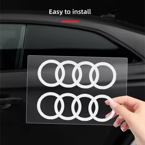 for Audi 4 Rings 2PCS Car Window Sticker Side Body Decals RS5 RS6 RS4 RS3 RS7 Sline A3 A4 A6 A5 A7 Q