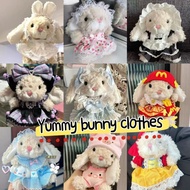 15cm Yummy Rabbit Doll Clothes Yummy Bunny Plush Doll Clothes Suitable for 15cm Plush Doll Accessori