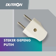 DUTRON Steker Gepeng / Steker Biasa Dutron Warna Putih DV-SBA-01