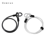 Gemvan Security Bike Steel Cable Vinyl Coated Double Loop Heavy Duty Braided 4ft 12mm Cable for Bicy