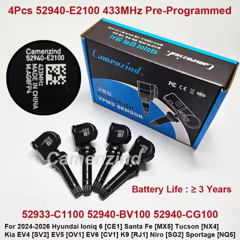 4PCS 52940-E2100 52933-C1100 52940-BV100 433MHz TPMS Sensor For 2024-2026 Hyundai Ioniq 6 [CE1] Sant