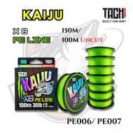TACHI KAIJU PE 8X Casting Braided Line 100M 150M 10-60lbs Jigging Line Saltwater Freshwater Tali Ult