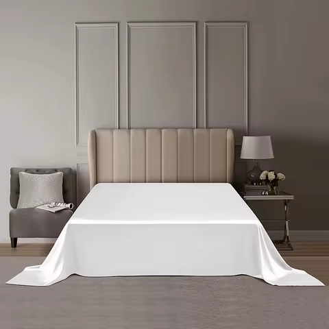 DISANGNI 100% Mulberry Silk Flat Sheet - 22 Momme, Natural 6A Grade, Luxurious and Smooth, Hypoaller