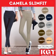 KGT CAMELA BAMBOO Slack SlimFit Scuba Plus Size 230GSM 3-7XL PEREMPUAN LADIES PANTS SELUAR GETAH