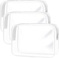 Clear Toiletry Bag, 3 Packs TSA Approved Water resistant Travel Organizer, Airport Airline Travel Es