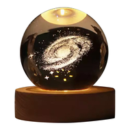 Valentines Day Gift Galaxy Crystal Ball Lamp 3D Planet Moon Lamp USB LED Night Light