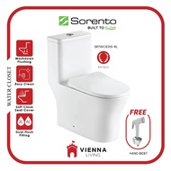Sorento One Piece Water Closet Rimless WC Toilet Bowl S trap 10 Inch 250mm Jamban Tandas SRTWC8318-R