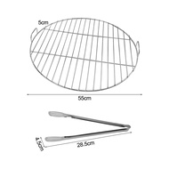 Gracekarin เหล็กสแตนเลสกลมตะแกรงทำอาหารด้ามเหมาะสำหรับ Weber 7432และ57ซม.