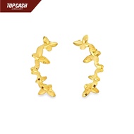 TT9 Top Cash Jewellery 916 Gold Aura Butterfly Stud Earrings