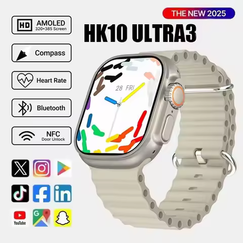 2025 HK10 Ultra 3 AMOLED Smartwatch Men HK9 Upgraded ChatGPT NFC SmartWatch 4GB ROM Dynamic Island A