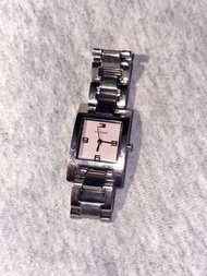 Tommy Hilfiger 女裝方形鋼帶石英vintage 手錶 粉面 防水