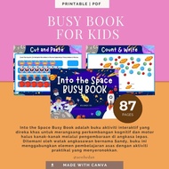 Into The Space kids busy book children workbook printable digital product pdf file canva link