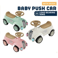 Music & Lights 4 Wheels Ride On Toy Car / Push Baby Car with Children Retro Scooter Car Boys Girls F