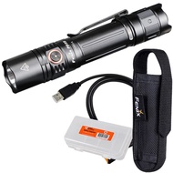 PD35 v3.0 Rechargeable Tactical Flashlight, 1700 Lumens EDC with Battery and LumenTac Organizer (Bla