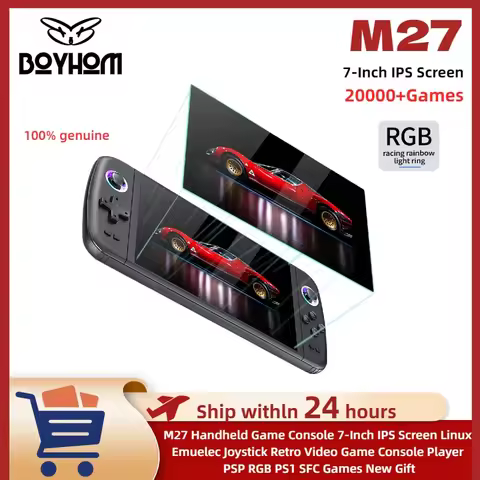 BOYHOM M27 Big Screen 7 inches display Handheld Game Player supports PSP etc30+simulators Have fun p