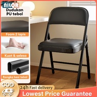 【No installation】 Foldable Chair With Cushion Negotiation Chair Conference Kerusi Lipat Home Study O