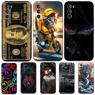 Case For Motorola G52 4G Case Soft Silicone Back Cover For Moto G52 4G Protective Black Tpu Case Cut
