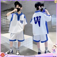 baby boy clothes set kids 3-13 years POLO shirt+shorts cool boy 2pc/set Handsome big W