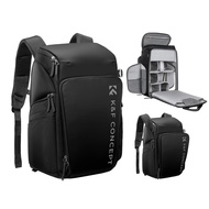 K&amp;F CONCEPT KF13.128V4 25LCamera Backpack Photography Storager Bag Side Open Available for 15.6in Laptop with Trolley Strap Rain Cover &amp; Flexible Dividers Compatible with 16in MacBook Pro/Canon/Nikon/Sony/Digital SLR Camera/Lens/Tripod/Water Bottle
