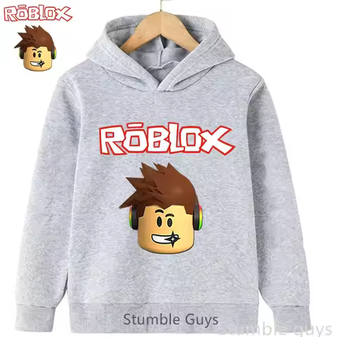 Kids Roblox Trendy Sportswear Hoodie 3-12Y Sweatshirt 3D Game Avatar Print Boys Girls Fashion Clothi