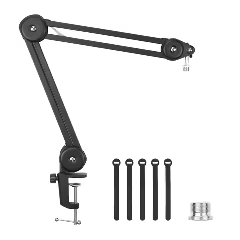 TOMLOV Flexible Arm Digital Microscope Stand, Upgraded Suspension Boom Scissor Arm Stand Heavy Duty