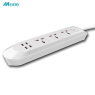 Melery Multiple UK Plug Power Strip 3 Way Outlets Leads Electric Universal AC Socket with USB Outlet