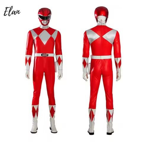 Red Adult Man Rangers Cosplay Costume Morpher Mighty Prince Geki Rangers Costume Battle Armor Jumpsu