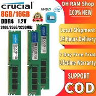 [Local Stock]Crucial Dektop RAM 4GB 8GB Crucial DDR4 2133MHZ 2400MHZ 2666MHZ DDR3 1066MHz 1333MHz 16