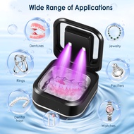 Ultrasonic Cleaner for Dentures Retainer Aligner Mouth Guard Toothbrush Head 45KHz Ultrasonic Cleane