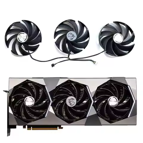 95MM PLD10020B12H DC12V 0.65A 4-pin video card fan for MSI GeForce RTX4070 4070TI 4080 4080TI 4090 4