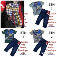 Boy clothes set baju budak lelaki set jalan budak lelaki long pants t shirt baju budak murah baju bu