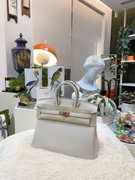 Hermes Birkin 25 奶昔白  craie 玫瑰金