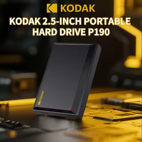 KODAK P190 2.5" Portable External Hard Drive 1TB/500GB USB 3.0 - Fast Transmission for PC, Laptop, S