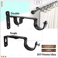 Y&amp;Y Eco Missol Curtain Rod Hanging Bracket / Single Double Curtain Rod Bracket / Wall Mount Curtain Rod Holders