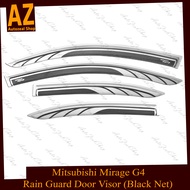 Mitsubishi Mirage G4 2013-2021 Rain Guard Window Door Visor (Black Net)