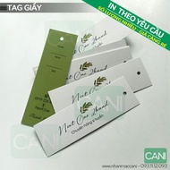 1000c Printed on demand Paper Tag 2.5 x 8.5cm long - Paper label for hanging clothes